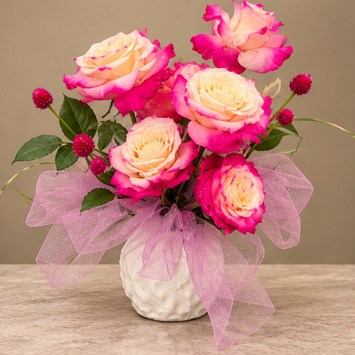 Floral arrangement from the supplied inspiration collection