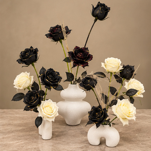 Rose-led composition from the supplied inspiration collection