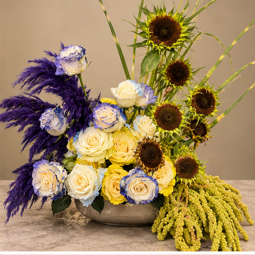 Specialty rose composition from the supplied inspiration collection